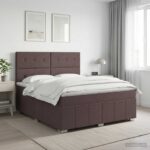 vidaXL Posteľ boxspring s matracom Tmavohnedá 160 x 200 cm Látka