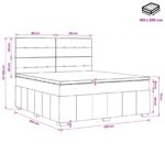 vidaXL Posteľ boxspring s matracom Tmavohnedá 160 x 200 cm Látka – Obrázok 10