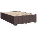 vidaXL Posteľ boxspring s matracom Tmavohnedá 160 x 200 cm Látka – Obrázok 4