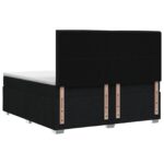 vidaXL Posteľ boxspring s matracom Čierna 200 x 200 cm Látka – Obrázok 7