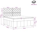 vidaXL Posteľ boxspring s matracom Tmavohnedá 200 x 200 cm Látka – Obrázok 10