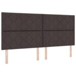 vidaXL Posteľ boxspring s matracom Tmavohnedá 200 x 200 cm Látka – Obrázok 3