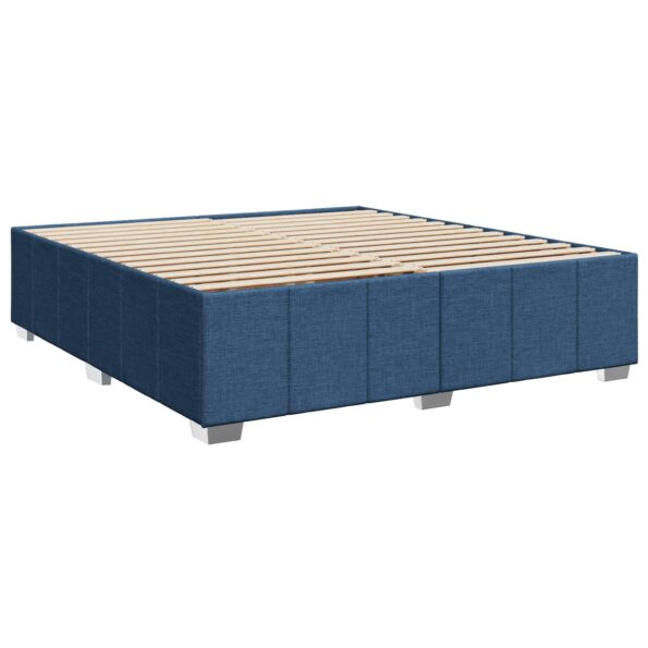 vidaXL Posteľ boxspring s matracom Modrá 200 x 200 cm Látka – Obrázok 4