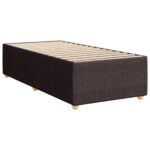 vidaXL Posteľ boxspring s matracom Tmavohnedá 90 x 200 cm Látka – Obrázok 4