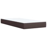 vidaXL Posteľ boxspring s matracom Tmavohnedá 90 x 200 cm Látka – Obrázok 5