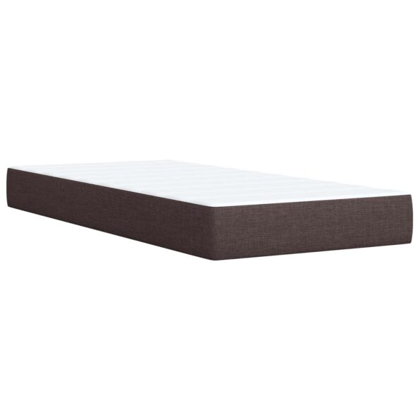 vidaXL Posteľ boxspring s matracom Tmavohnedá 90 x 200 cm Látka – Obrázok 5