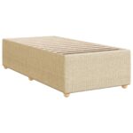 vidaXL Posteľ boxspring s matracom Krémová 100 x 200 cm Látka – Obrázok 4