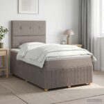 vidaXL Posteľ boxspring s matracom Sivohnedá 120 x 200 cm Látka – Obrázok 11