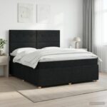 vidaXL Posteľ boxspring s matracom Čierna 140 x 190 cm Látka – Obrázok 11