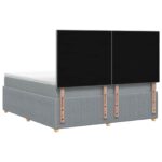 vidaXL Posteľ boxspring s matracom Svetlosivá 160 x 200 cm Látka – Obrázok 7