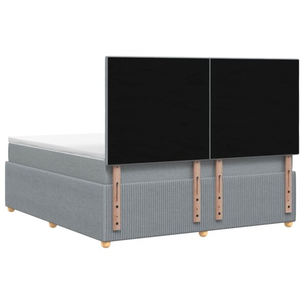vidaXL Posteľ boxspring s matracom Svetlosivá 160 x 200 cm Látka – Obrázok 7