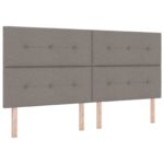 vidaXL Posteľ boxspring s matracom Sivohnedá 200 x 200 cm Látka – Obrázok 3