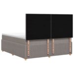 vidaXL Posteľ boxspring s matracom Sivohnedá 200 x 200 cm Látka – Obrázok 7