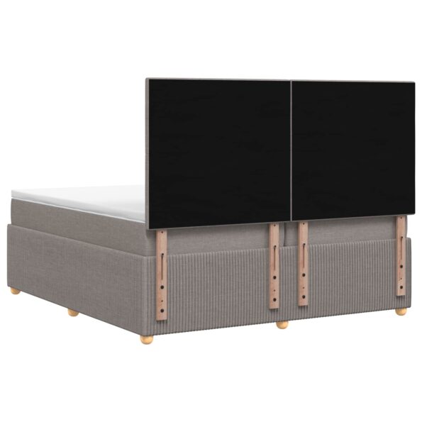 vidaXL Posteľ boxspring s matracom Sivohnedá 200 x 200 cm Látka – Obrázok 7
