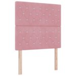vidaXL Posteľ boxspring s matracom Ružová 90 x 190 cm Zamat – Obrázok 3