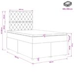 vidaXL Posteľ boxspring s matracom Ružová 120 x 190 cm Zamat – Obrázok 10