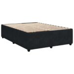 vidaXL Posteľ boxspring s matracom Čierna 140 x 190 cm Zamat – Obrázok 5