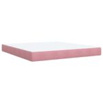 vidaXL Posteľ boxspring s matracom Ružová 180 x 200 cm Zamat – Obrázok 5