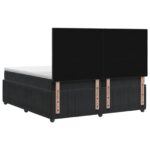 vidaXL Posteľ boxspring s matracom Čierna 200 x 200 cm Zamat – Obrázok 8