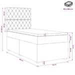 vidaXL Posteľ boxspring s matracom Tmavosivá Jednoduchý Zamat – Obrázok 10