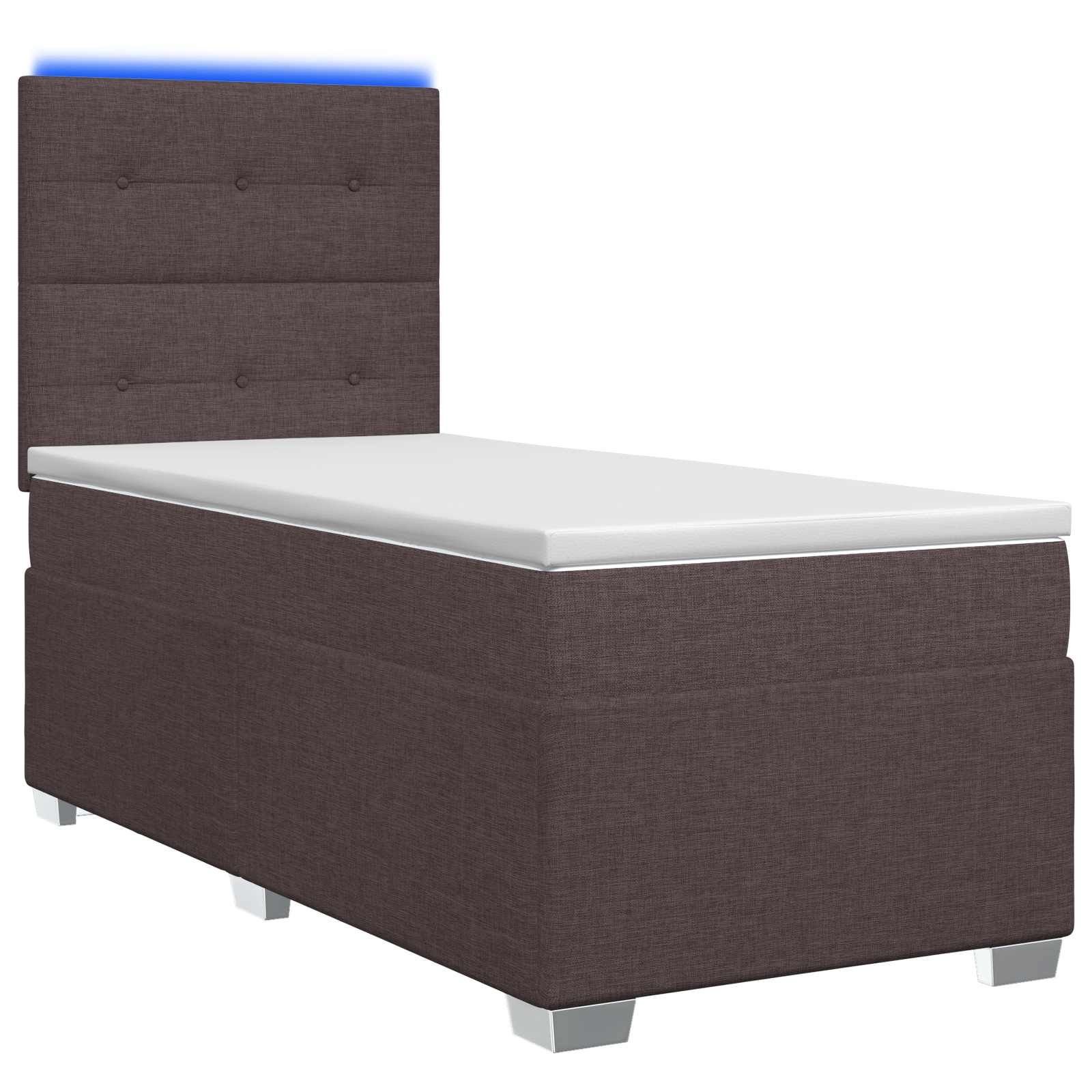 3454785_1.jpg vidaXL Posteľ boxspring s matracom Tmavohnedá 90 x 200 cm Látka – Obrázok 1