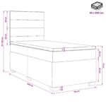 vidaXL Posteľ boxspring s matracom Tmavohnedá 90 x 200 cm Látka – Obrázok 11