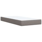 vidaXL Posteľ boxspring s matracom Sivohnedá 100 x 200 cm Látka – Obrázok 5