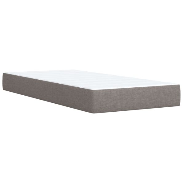 vidaXL Posteľ boxspring s matracom Sivohnedá 100 x 200 cm Látka – Obrázok 5