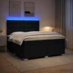 vidaXL Posteľ boxspring s matracom Čierna 140 x 200 cm Látka – Obrázok 4