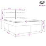 vidaXL Posteľ boxspring s matracom Krémová 160 x 200 cm Látka – Obrázok 11