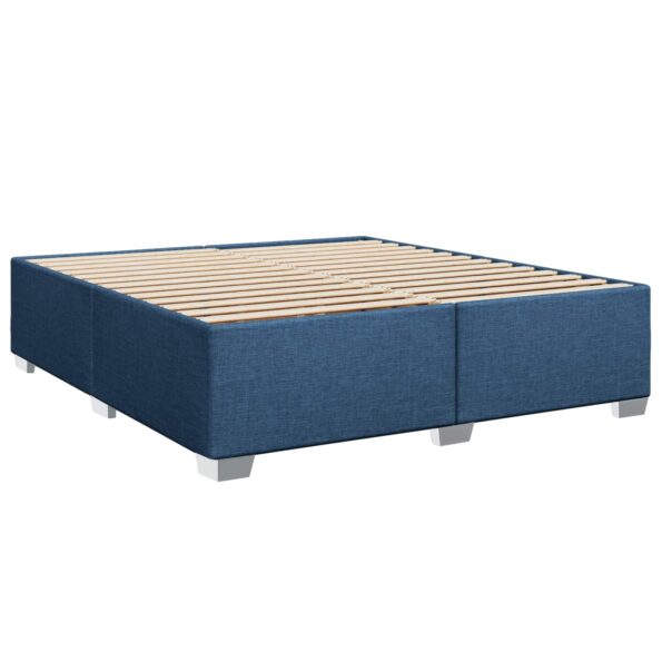 vidaXL Posteľ boxspring s matracom Modrá 200 x 200 cm Látka – Obrázok 4