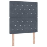 vidaXL Posteľ boxspring s matracom Tmavosivá 80 x 200 cm Zamat – Obrázok 3