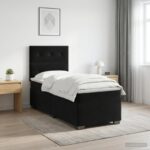 vidaXL Posteľ boxspring s matracom Čierna 80 x 200 cm Zamat – Obrázok 12