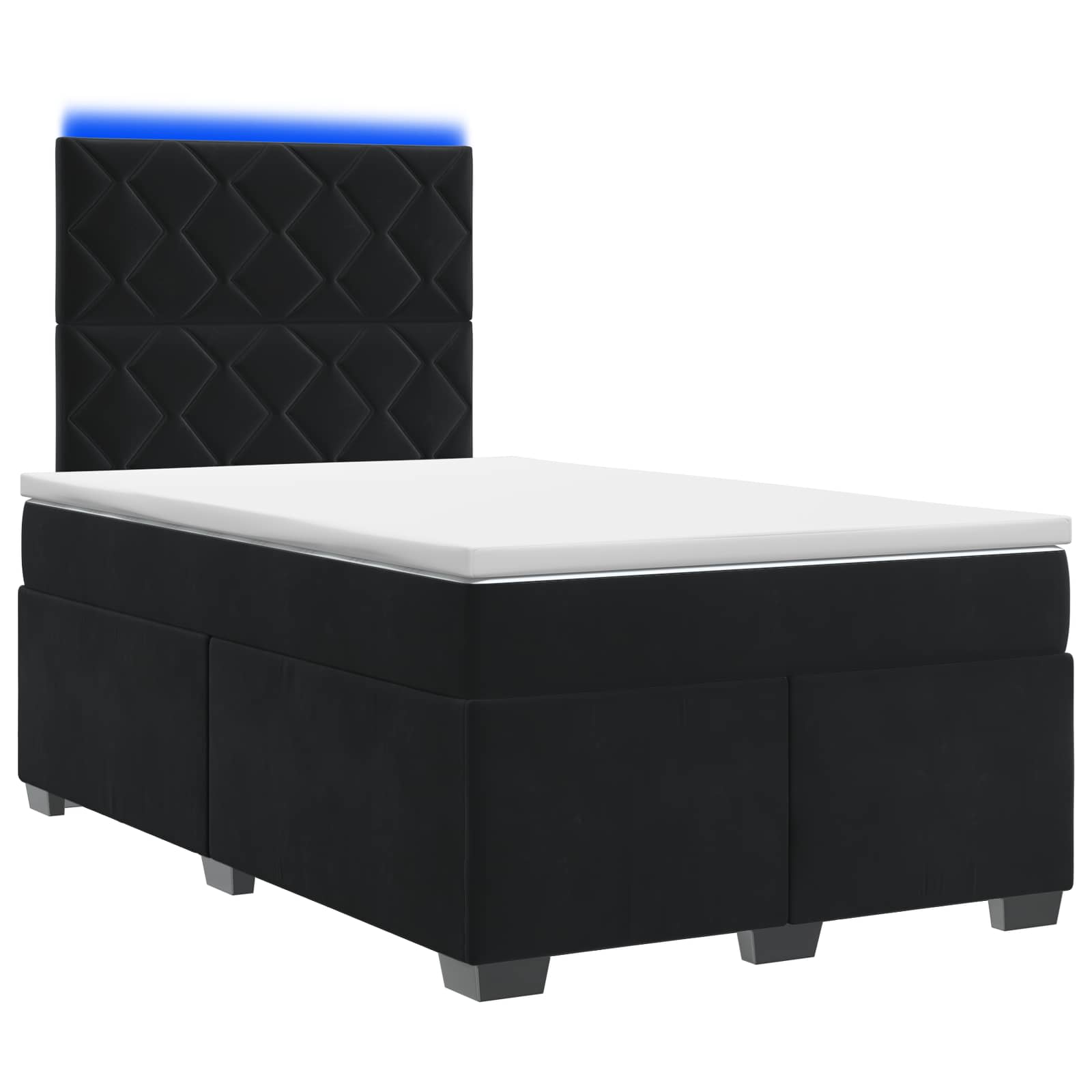 3455074_1.jpg vidaXL Posteľ boxspring s matracom Čierna 120 x 190 cm Zamat – Obrázok 1