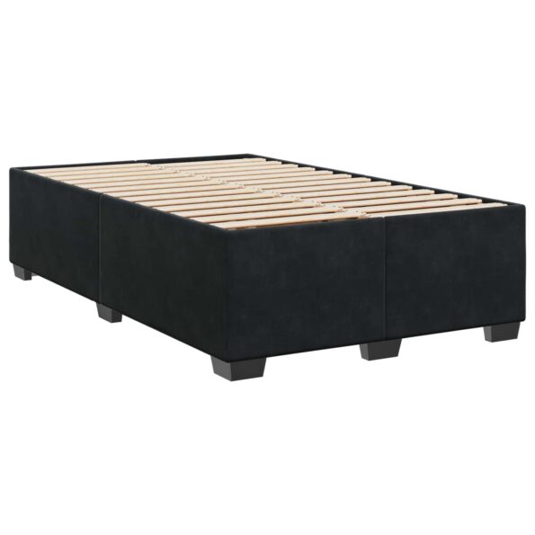 vidaXL Posteľ boxspring s matracom Čierna 120 x 190 cm Zamat – Obrázok 4