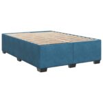 vidaXL Posteľ boxspring s matracom Modrá 140 x 190 cm Zamat – Obrázok 4
