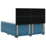 vidaXL Posteľ boxspring s matracom Modrá 140 x 190 cm Zamat – Obrázok 7