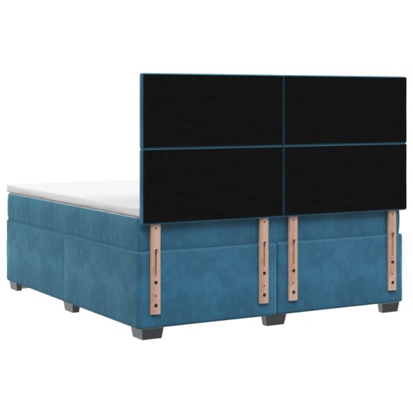 vidaXL Posteľ boxspring s matracom Modrá 140 x 190 cm Zamat – Obrázok 7