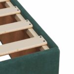 vidaXL Posteľ boxspring s matracom Tmavozelená 140 x 200 cm Zamat – Obrázok 9