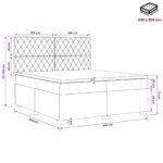vidaXL Posteľ boxspring s matracom Ružová 200 x 200 cm Zamat – Obrázok 11