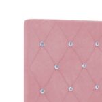 vidaXL Posteľ boxspring s matracom Ružová 200 x 200 cm Zamat – Obrázok 8
