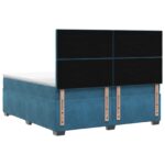 vidaXL Posteľ boxspring s matracom Modrá 200 x 200 cm Zamat – Obrázok 7