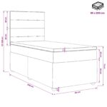 vidaXL Posteľ boxspring s matracom Krémová 80 x 200 cm Látka – Obrázok 11