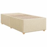 vidaXL Posteľ boxspring s matracom Krémová 80 x 200 cm Látka – Obrázok 4