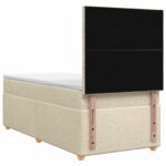 vidaXL Posteľ boxspring s matracom Krémová 80 x 200 cm Látka – Obrázok 7