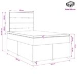 vidaXL Posteľ boxspring s matracom Sivohnedá 120 x 190 cm Látka – Obrázok 11