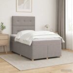 vidaXL Posteľ boxspring s matracom Sivohnedá 120 x 200 cm Látka – Obrázok 12