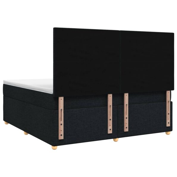vidaXL Posteľ boxspring s matracom Čierna 140 x 200 cm Látka – Obrázok 7