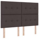vidaXL Posteľ boxspring s matracom Tmavohnedá 160 x 200 cm Látka – Obrázok 3