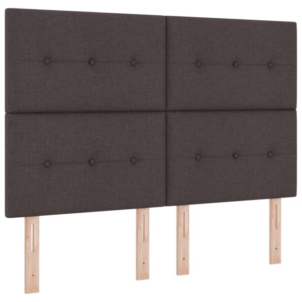 vidaXL Posteľ boxspring s matracom Tmavohnedá 160 x 200 cm Látka – Obrázok 3
